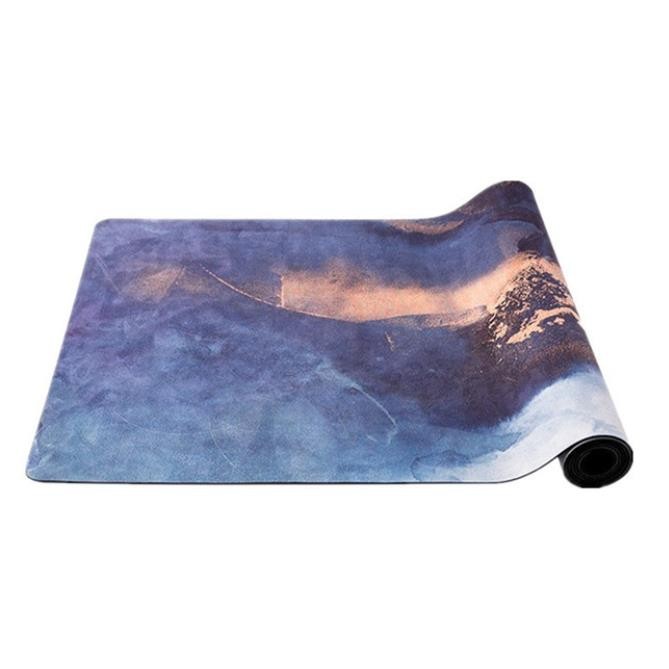 Custom Printed Anti-slip Eco-Friendly Foldable Rubber Suede Yoga Mat