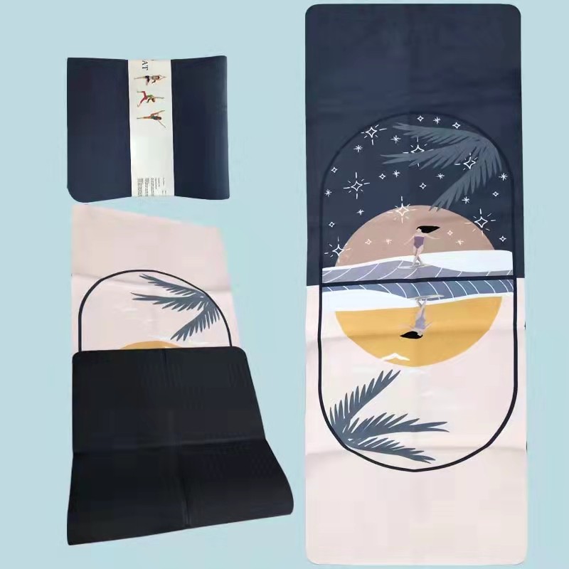 Customize Printed TPE Suede Yoga Mat