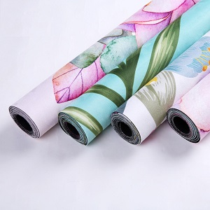 Factory Non-slip Fitness Mat Foldable Natural Rubber Suede Yoga Mat