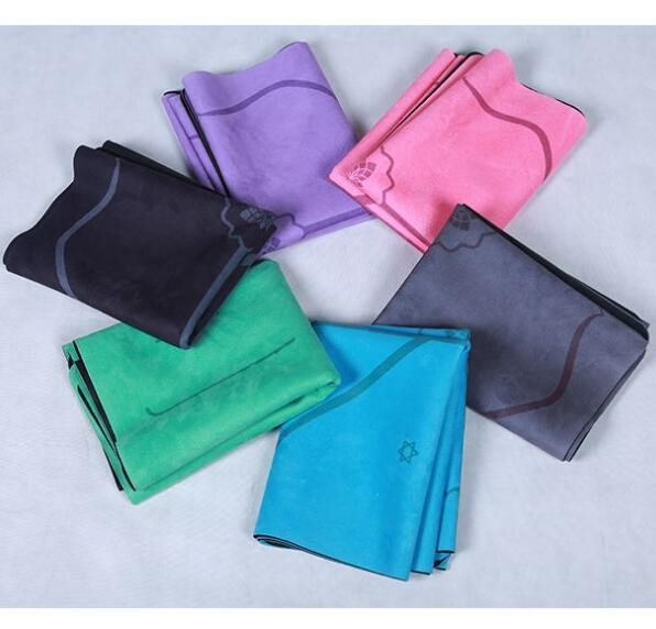 High Quality Rubber Suede Foldable Anti Slip Customizable Yoga Mats