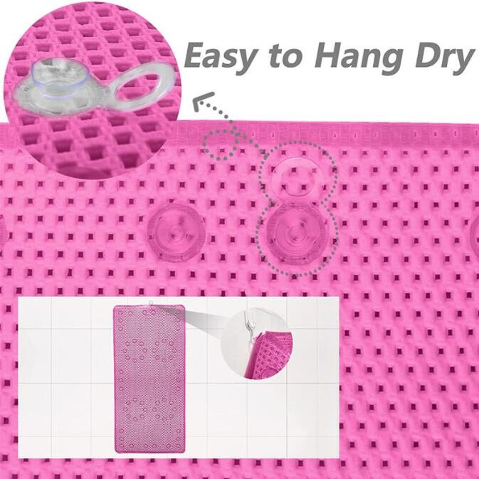 PVC Bath Mat Bath Tub Mat Shower Mat with Strong Suction Cups