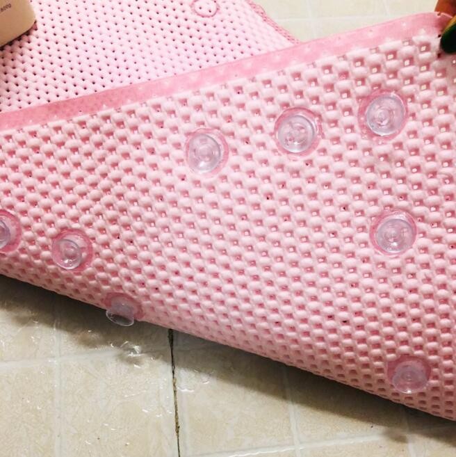 PVC Non-slip Bath Mat Shower Bathtub Mats with Suction Cup for Bathroom