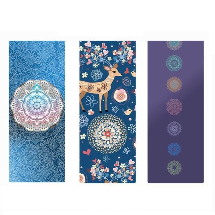 Washable Non Slip Fitness Mat Non-toxic Rubber Suede Yoga Mat